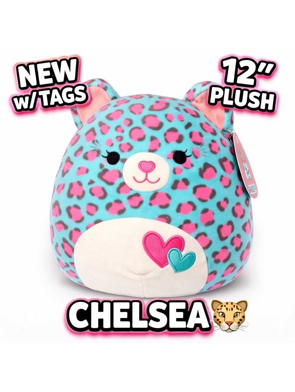 Squishmallows Chelsea Cheetah 12 inch Plush Toy